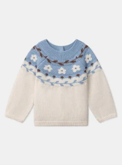 Sergent Major Pull, Gilet & Cardigan-Pull jacquard fleurs