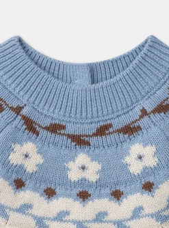 Sergent Major Pull, Gilet & Cardigan-Pull jacquard fleurs