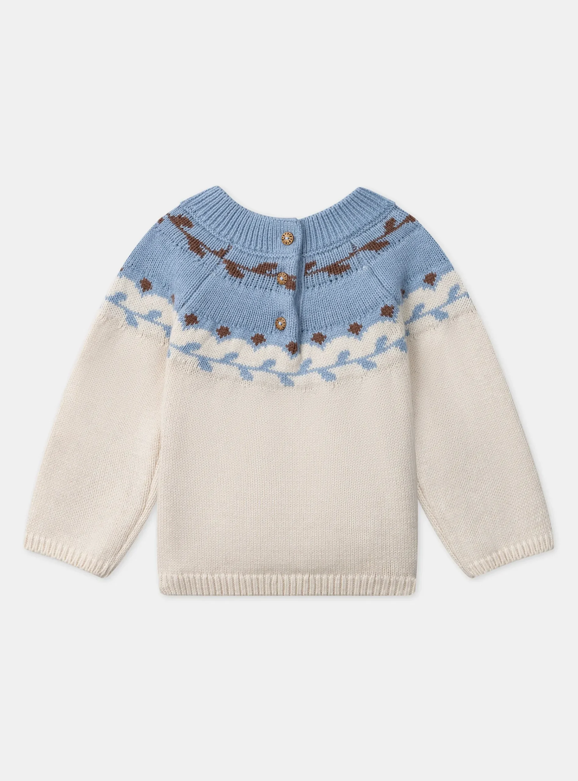 Sergent Major Pull, Gilet & Cardigan-Pull jacquard fleurs