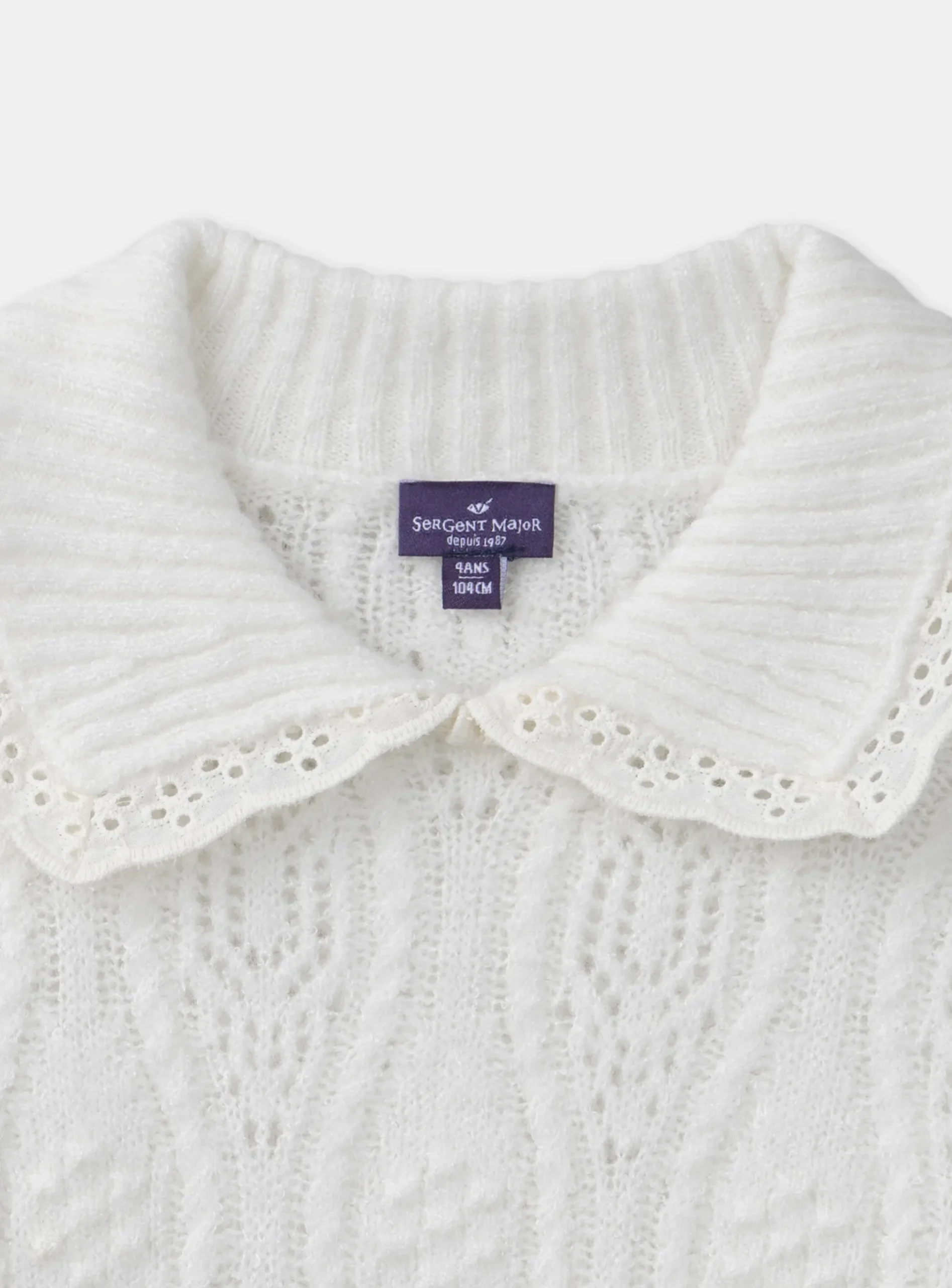 Sergent Major Pull, Gilet & Cardigan-Pull maille ajourée