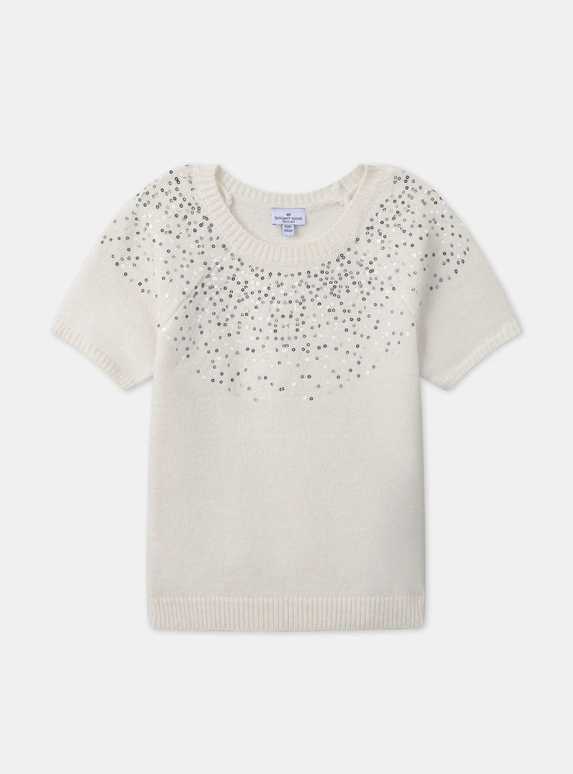 Sergent Major Pull, Gilet & Cardigan-Pull manches courtes à sequins