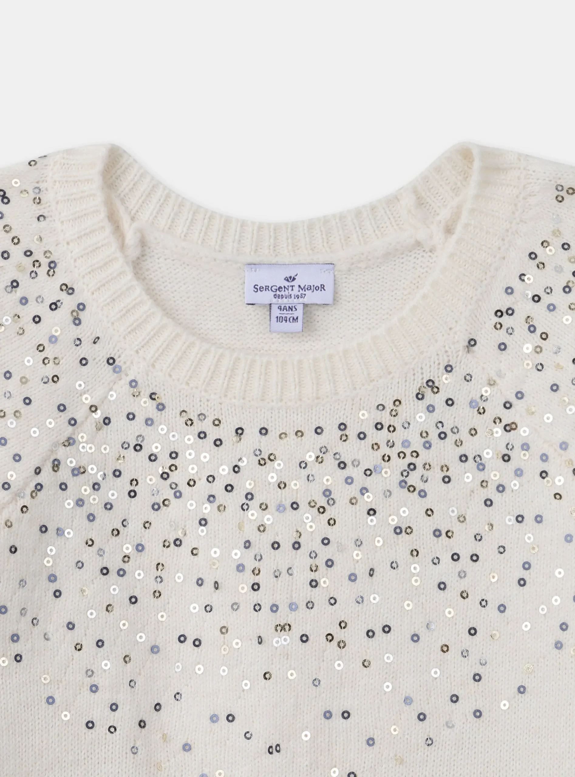 Sergent Major Pull, Gilet & Cardigan-Pull manches courtes à sequins