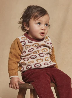 Sergent Major Pull, Gilet & Cardigan-Pull moutarde à manches longues