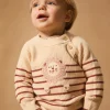 Sergent Major Pull, Gilet & Cardigan-Pull ray&eacute; lion