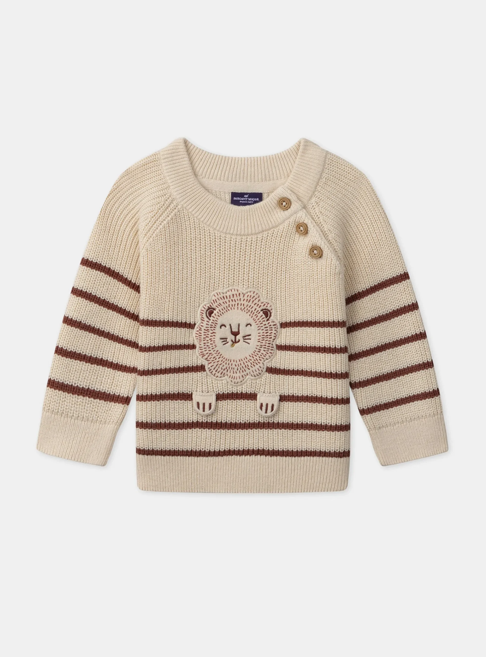 Sergent Major Pull, Gilet & Cardigan-Pull rayé lion