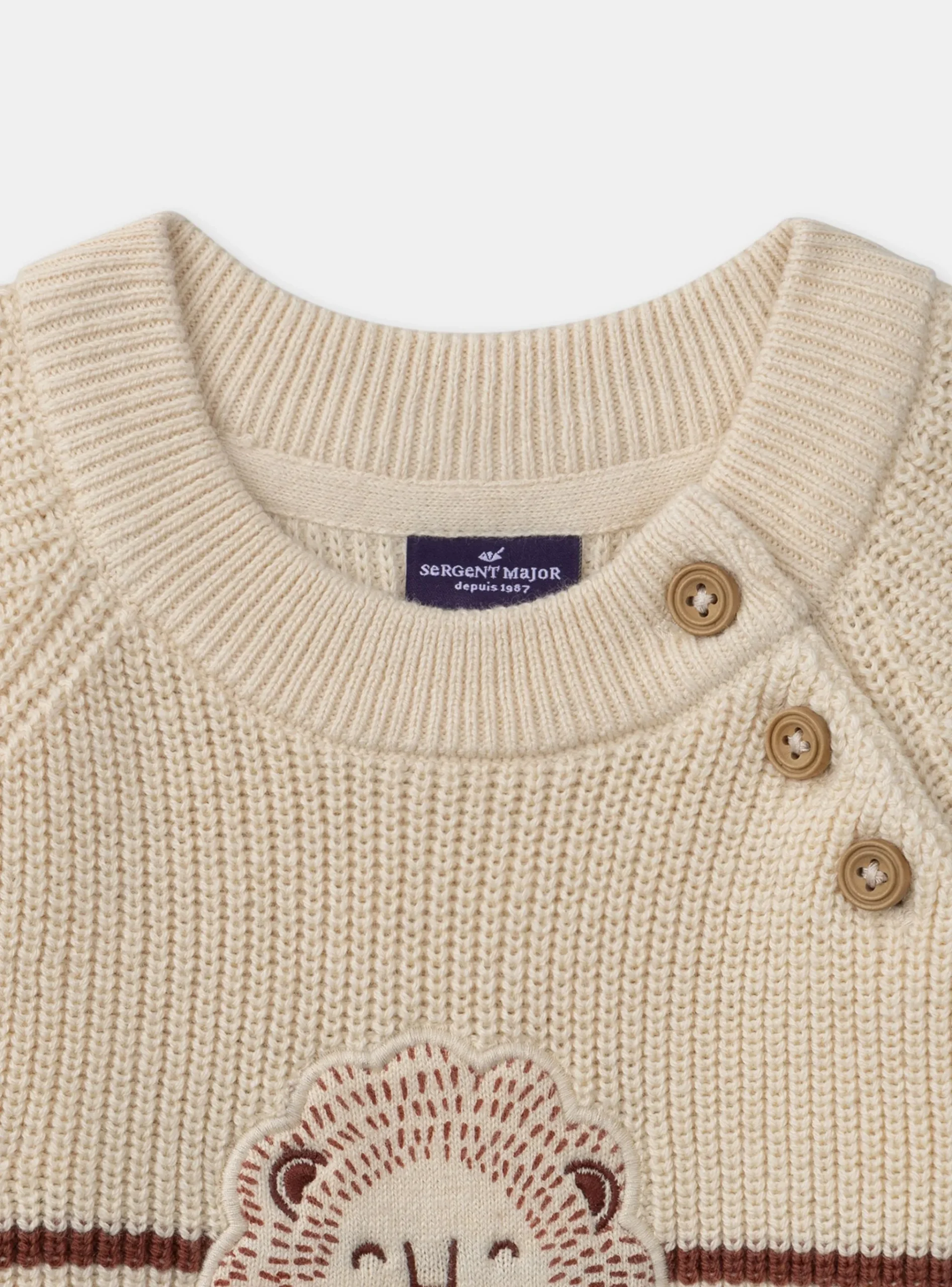Sergent Major Pull, Gilet & Cardigan-Pull rayé lion