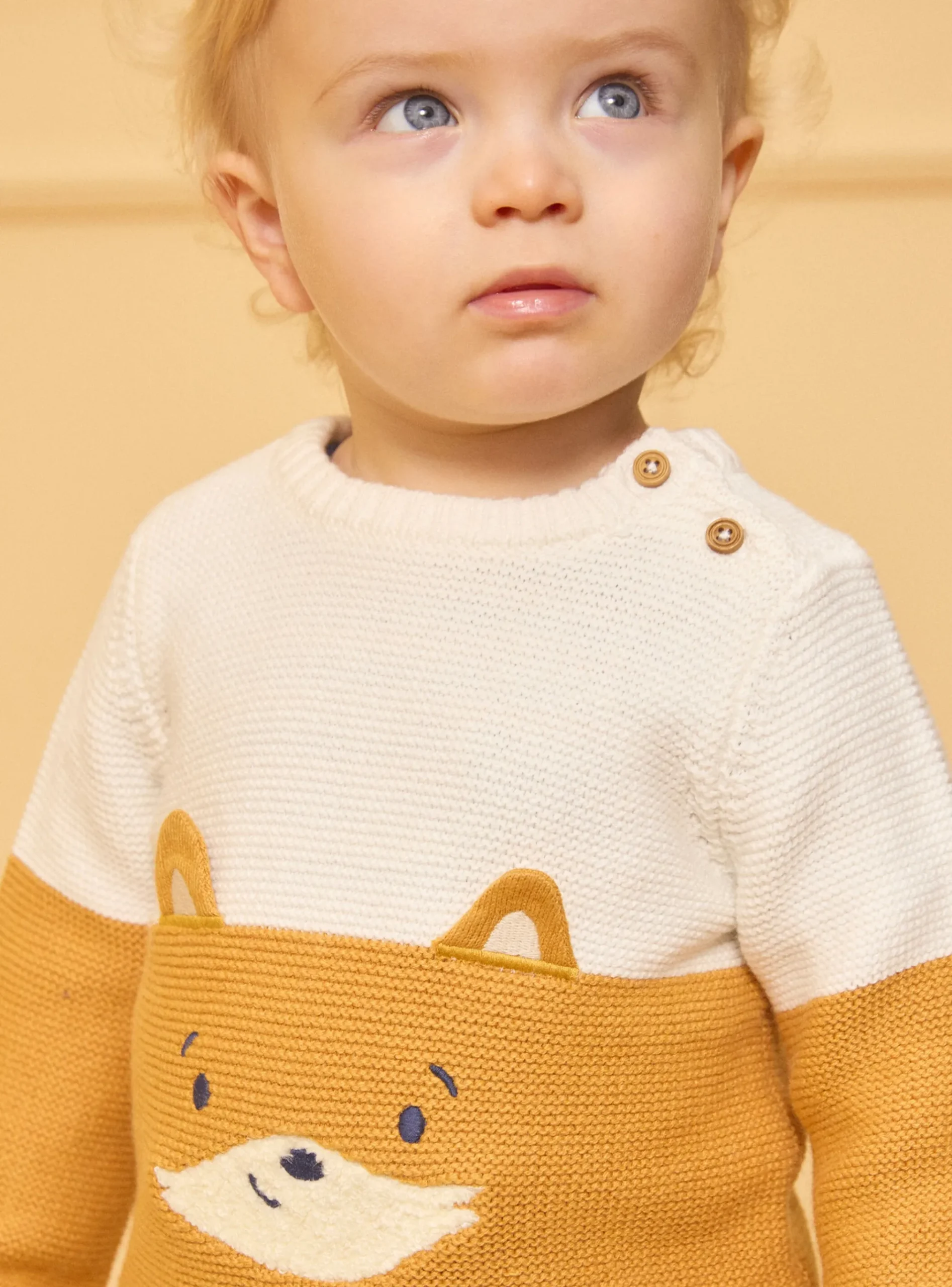 Sergent Major Pull, Gilet & Cardigan-Pull tête de renard bicolore