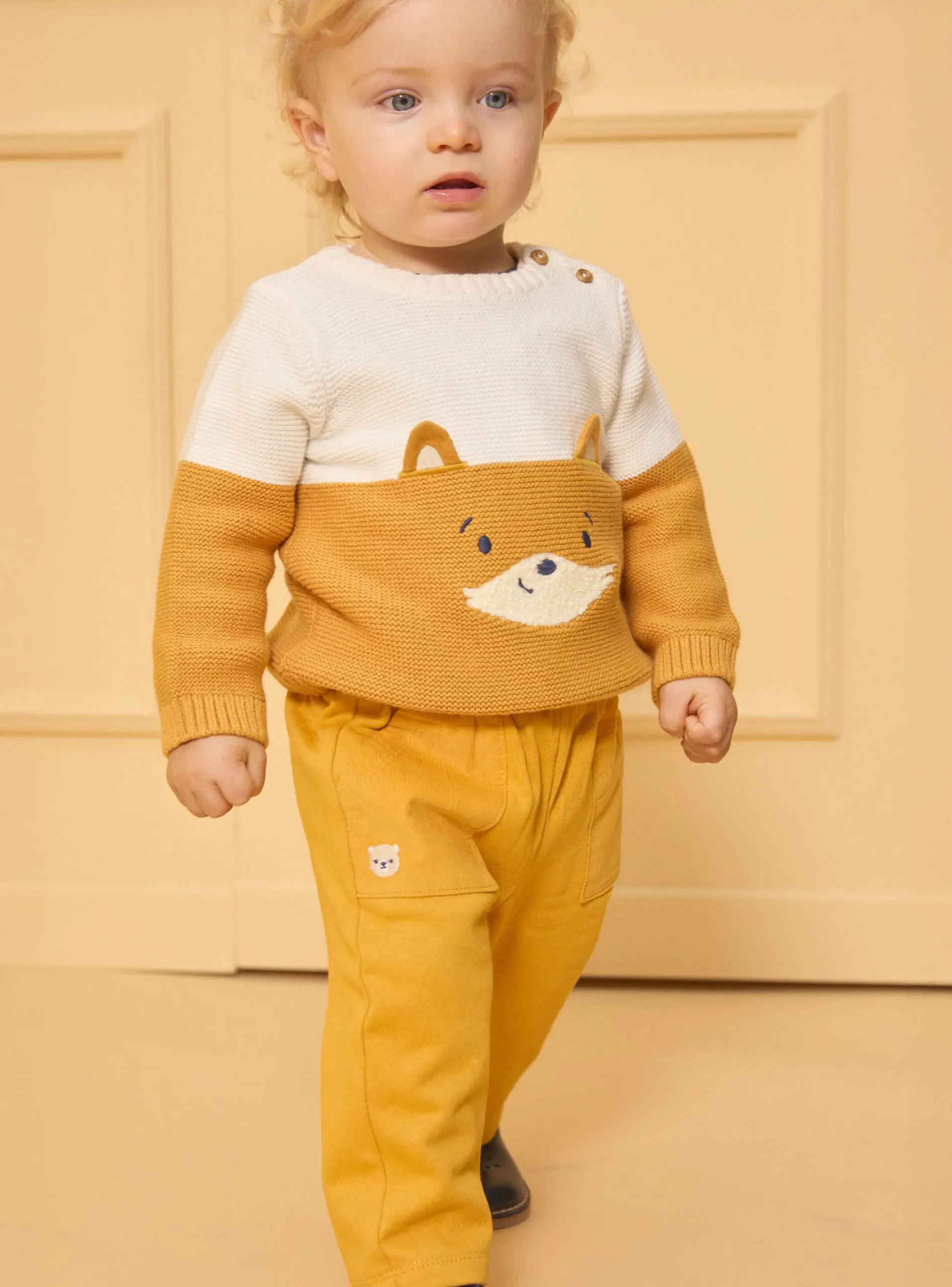 Sergent Major Pull, Gilet & Cardigan-Pull tête de renard bicolore