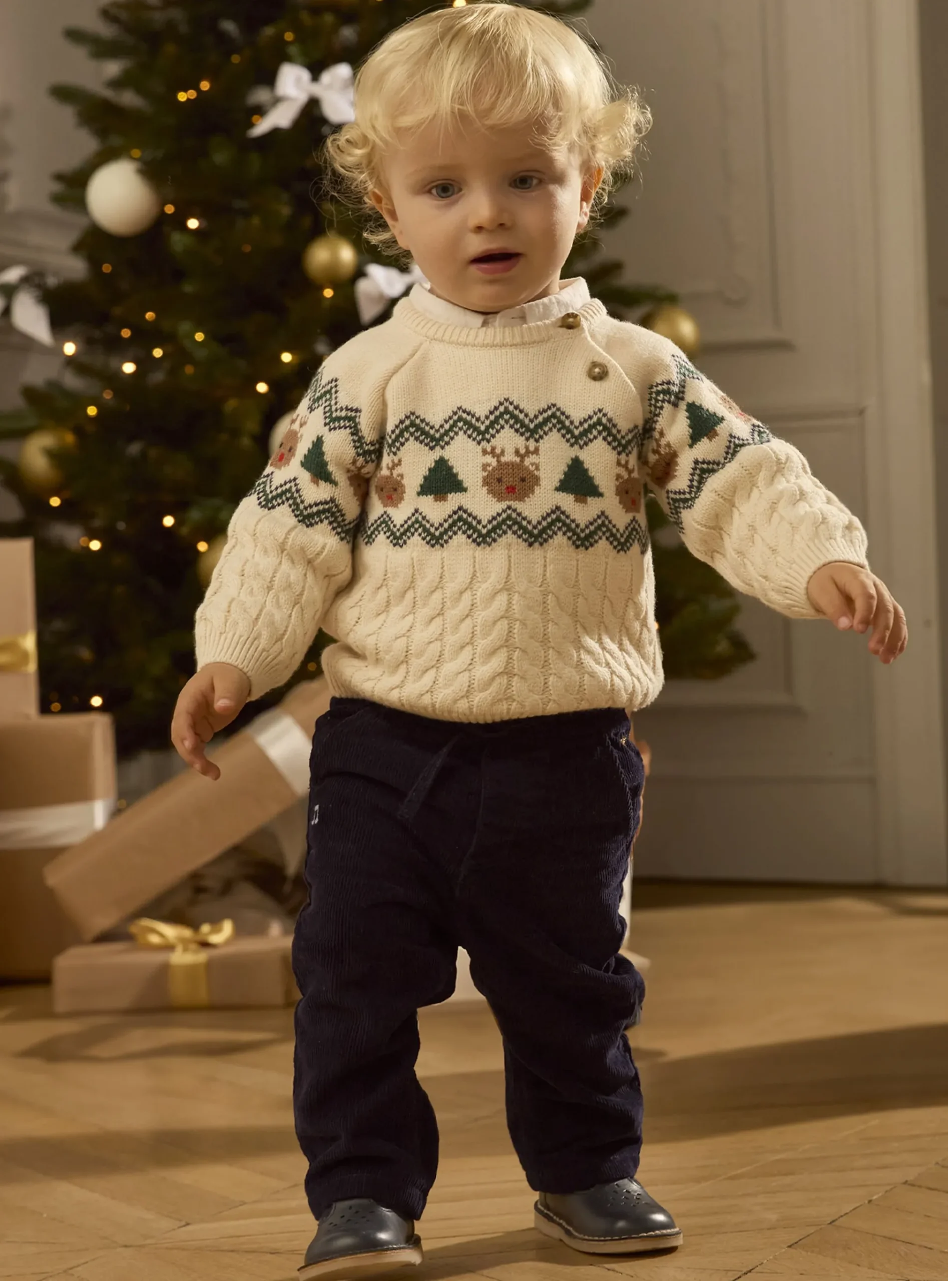Sergent Major Pull, Gilet & Cardigan-Pull torsadé et jacquard Noël