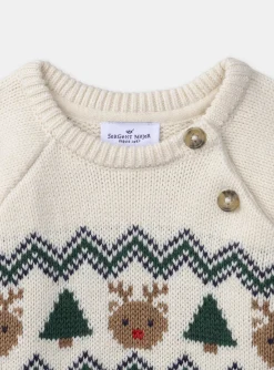 Sergent Major Pull, Gilet & Cardigan-Pull torsadé et jacquard Noël