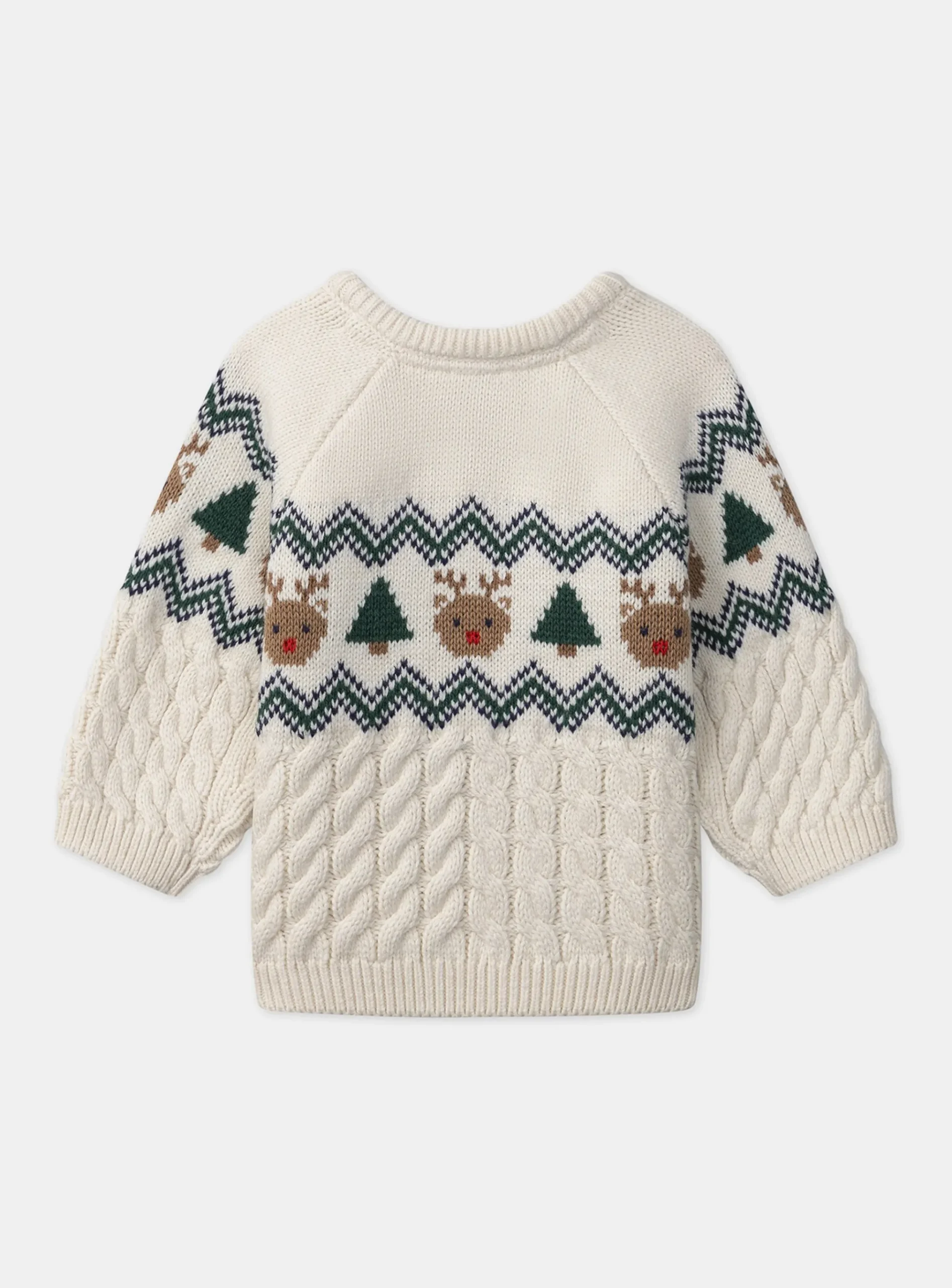 Sergent Major Pull, Gilet & Cardigan-Pull torsadé et jacquard Noël