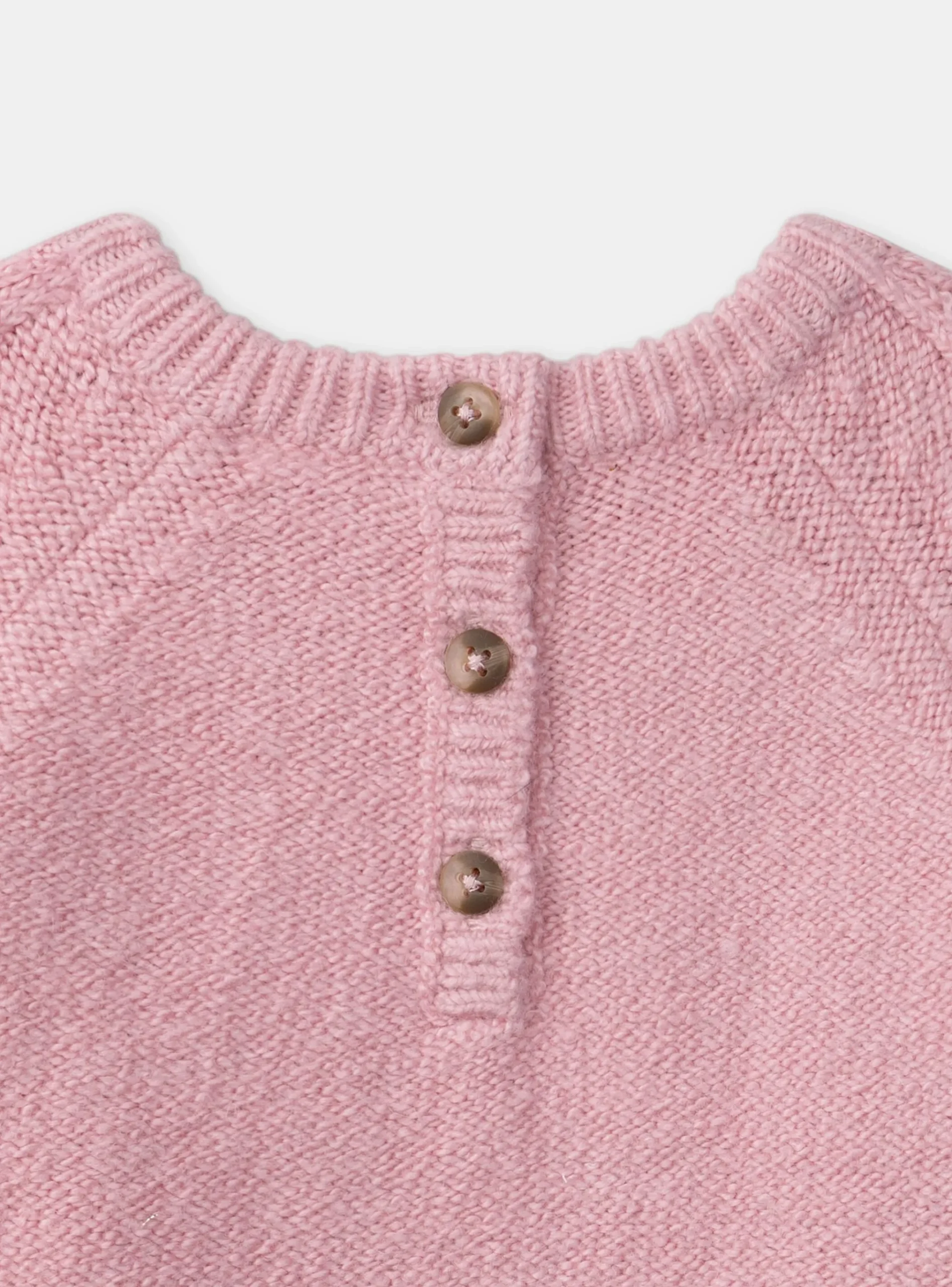 Sergent Major Pull, Gilet & Cardigan-Pull torsadé rose pâle fleurs