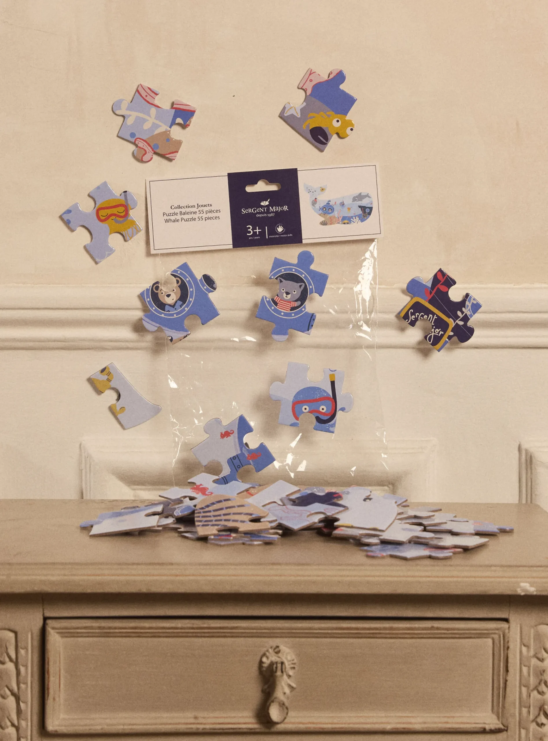 Sergent Major Jouets & Peluches-Puzzle en forme de baleine