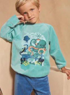 Sergent Major Pyjama-Pyjama bleu en velours