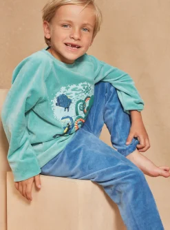 Sergent Major Pyjama-Pyjama bleu en velours