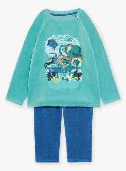 Sergent Major Pyjama-Pyjama bleu en velours