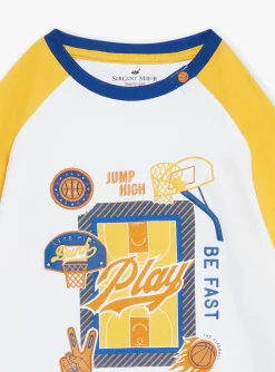 Sergent Major Pyjama-Pyjama bleu roi et jaune en jersey