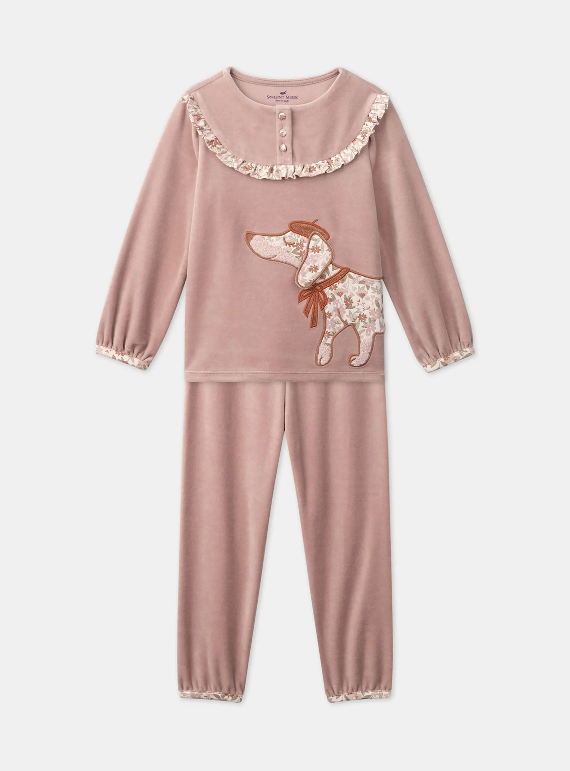Sergent Major Pyjama-Pyjama en velours Chien