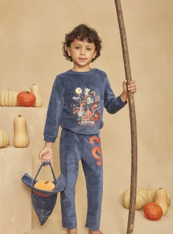 Sergent Major Pyjama-Pyjama et chapeau violet en velours