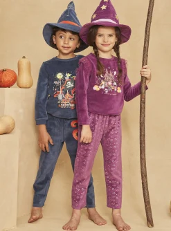 Sergent Major Pyjama-Pyjama et chapeau violet en velours