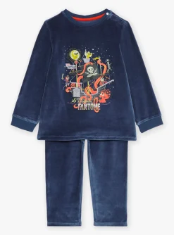 Sergent Major Pyjama-Pyjama et chapeau violet en velours