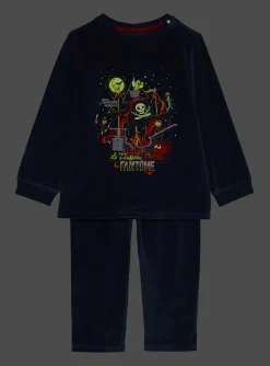 Sergent Major Pyjama-Pyjama et chapeau violet en velours