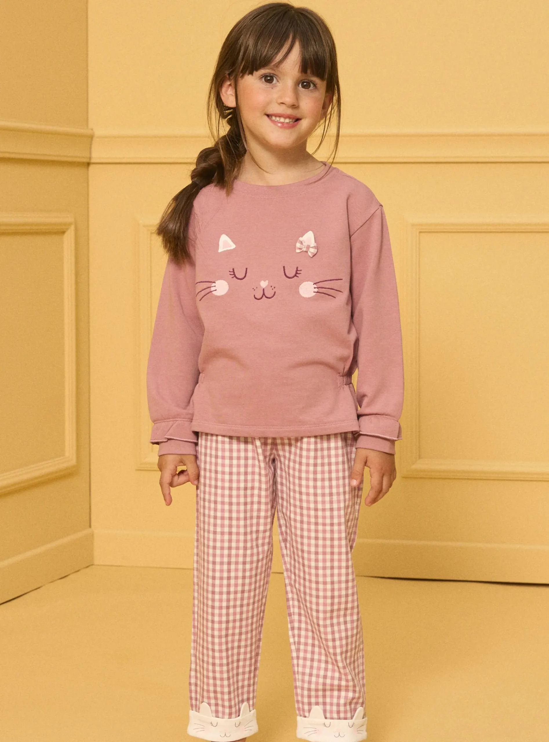 Sergent Major Pyjama-Pyjama Molleton gratté Chat