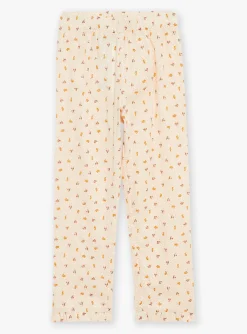 Sergent Major Pyjama-Pyjama rose p&acirc;le en gaze de coton &agrave; imprim&eacute; fleuri