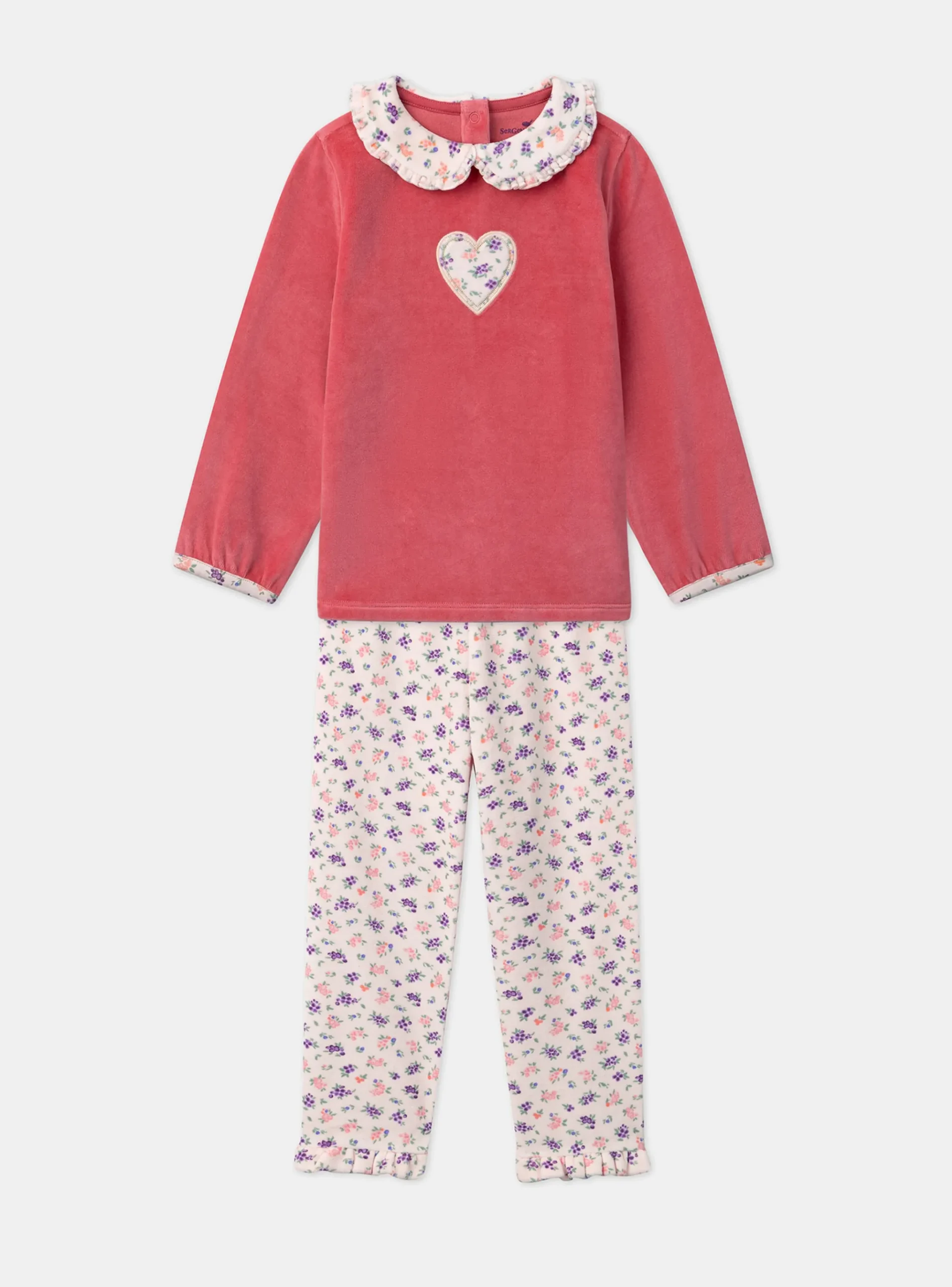 Sergent Major Pyjama-Pyjama Velours Coeur