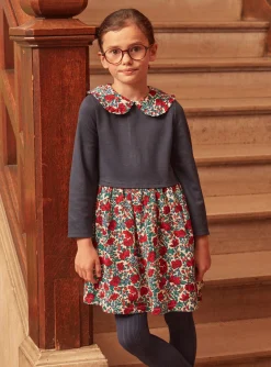 Sergent Major Robe & Combinaison-Robe bi-mati&egrave;re &agrave; motifs