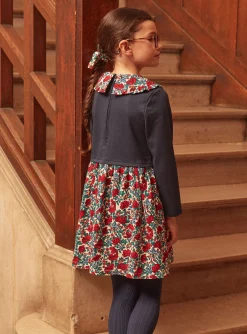 Sergent Major Robe & Combinaison-Robe bi-mati&egrave;re &agrave; motifs