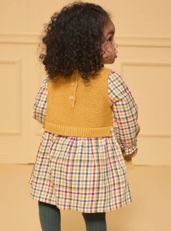 Sergent Major Robe-Robe bi-mati&egrave;re carreaux