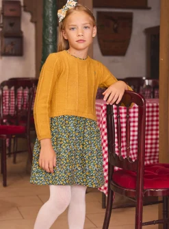Sergent Major Robe & Combinaison-Robe bi-mati&egrave;re fleurie