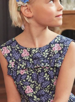 Sergent Major Robe & Combinaison-Robe bleu marine imprim&eacute;e &agrave; fleurs dos nu