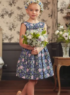 Sergent Major Robe & Combinaison-Robe bleu marine imprimée à fleurs dos nu