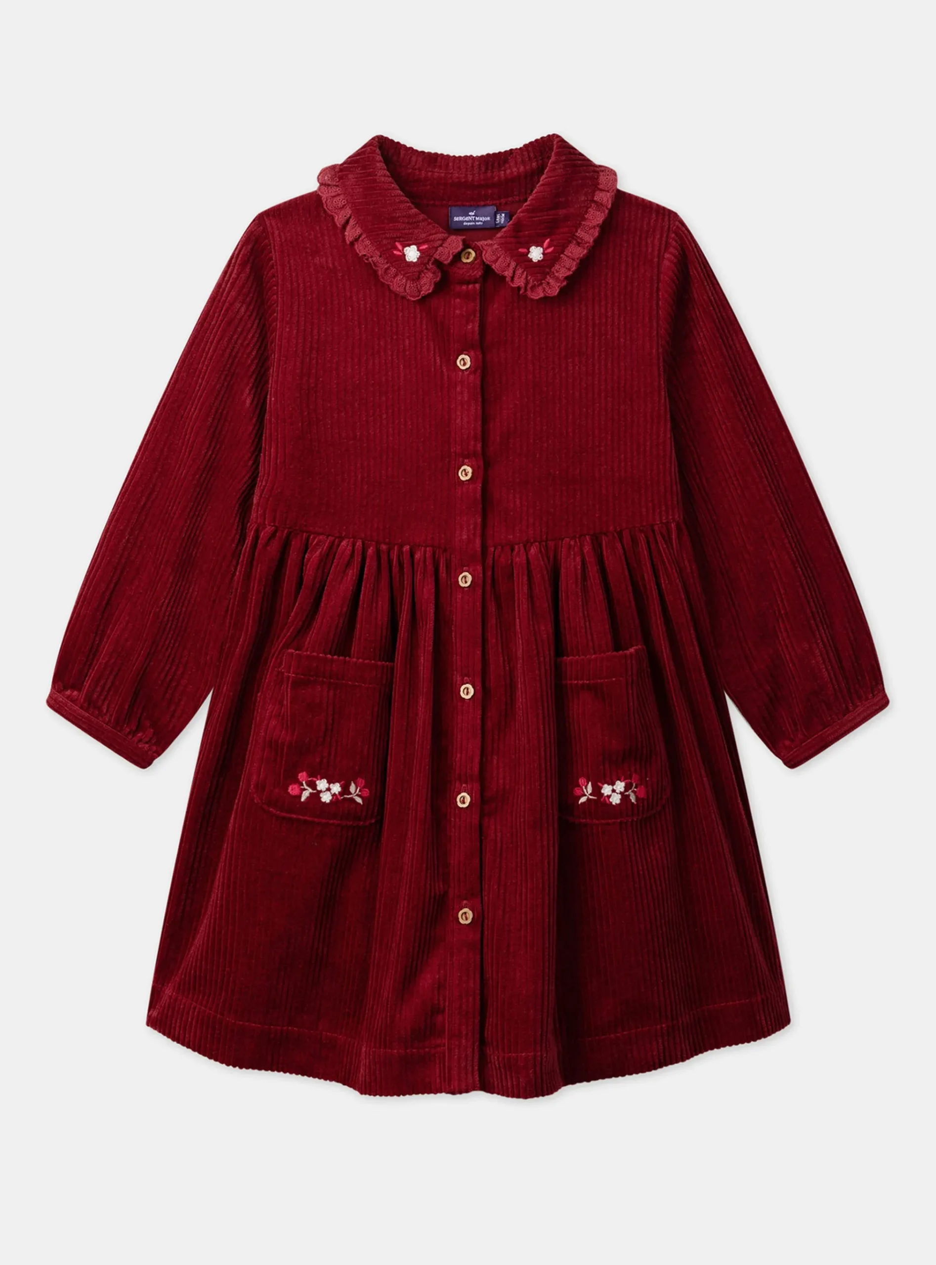 Sergent Major Robe & Combinaison-Robe brodée en velours côtelé