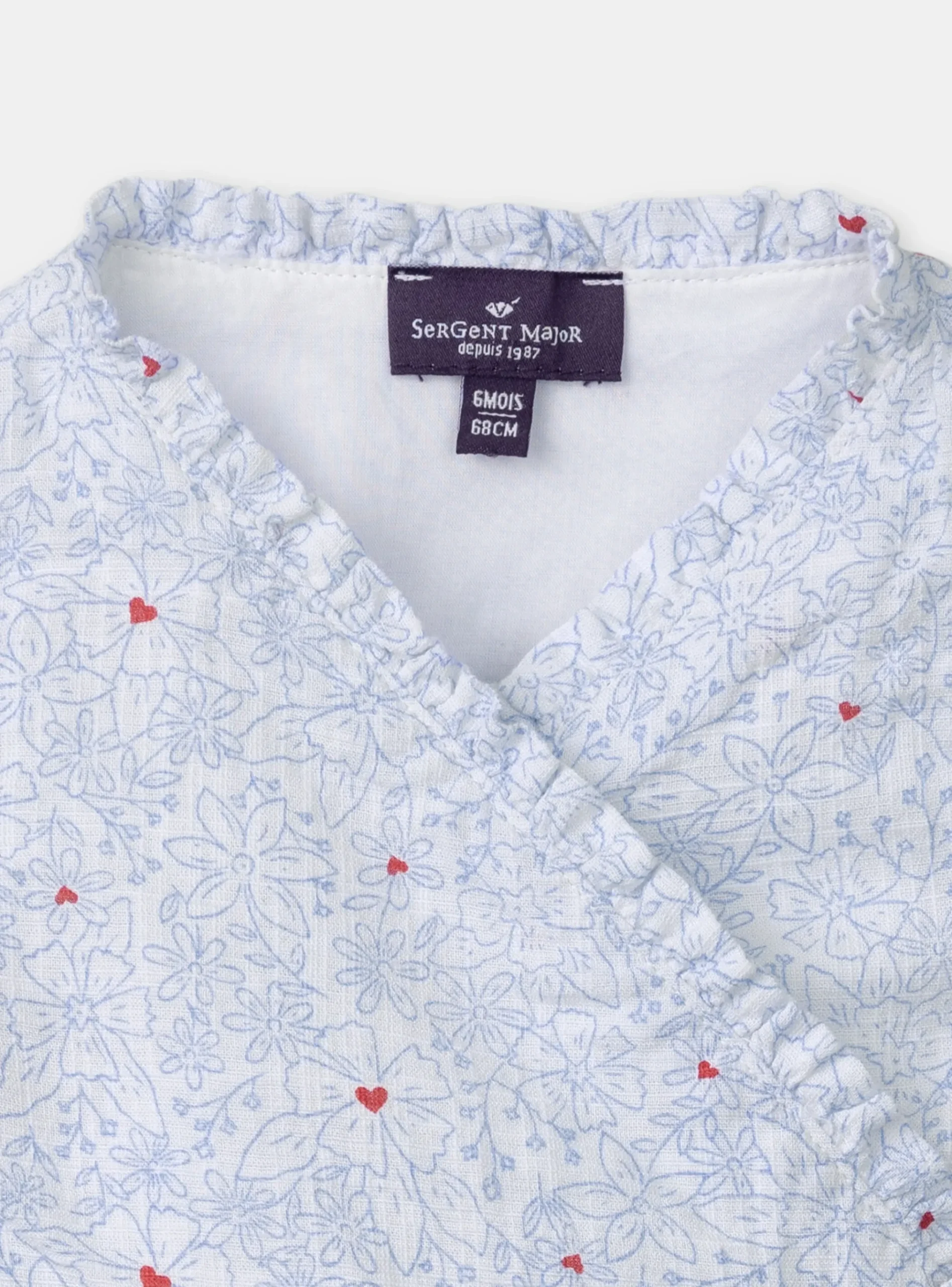 Sergent Major Robe-Robe cache coeur imprimée