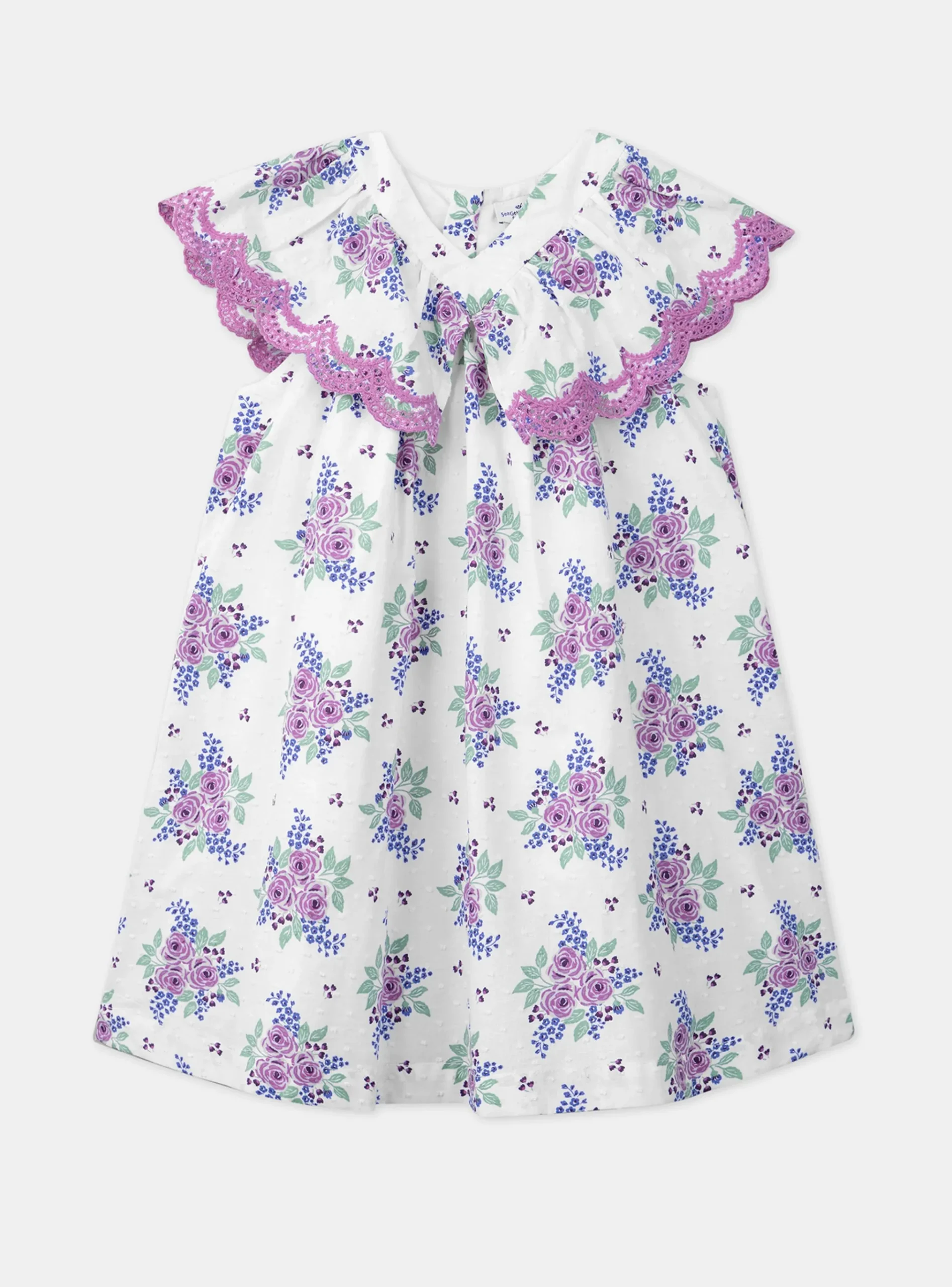 Sergent Major Robe & Combinaison-Robe écrue avec roses