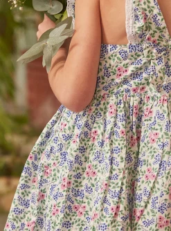 Sergent Major Robe & Combinaison-Robe &eacute;crue fleurie