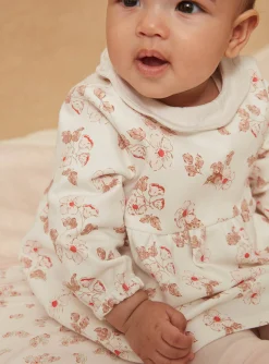 Sergent Major Tenues & Ensembles-Robe écrue, legging rose pâle et chaussettes