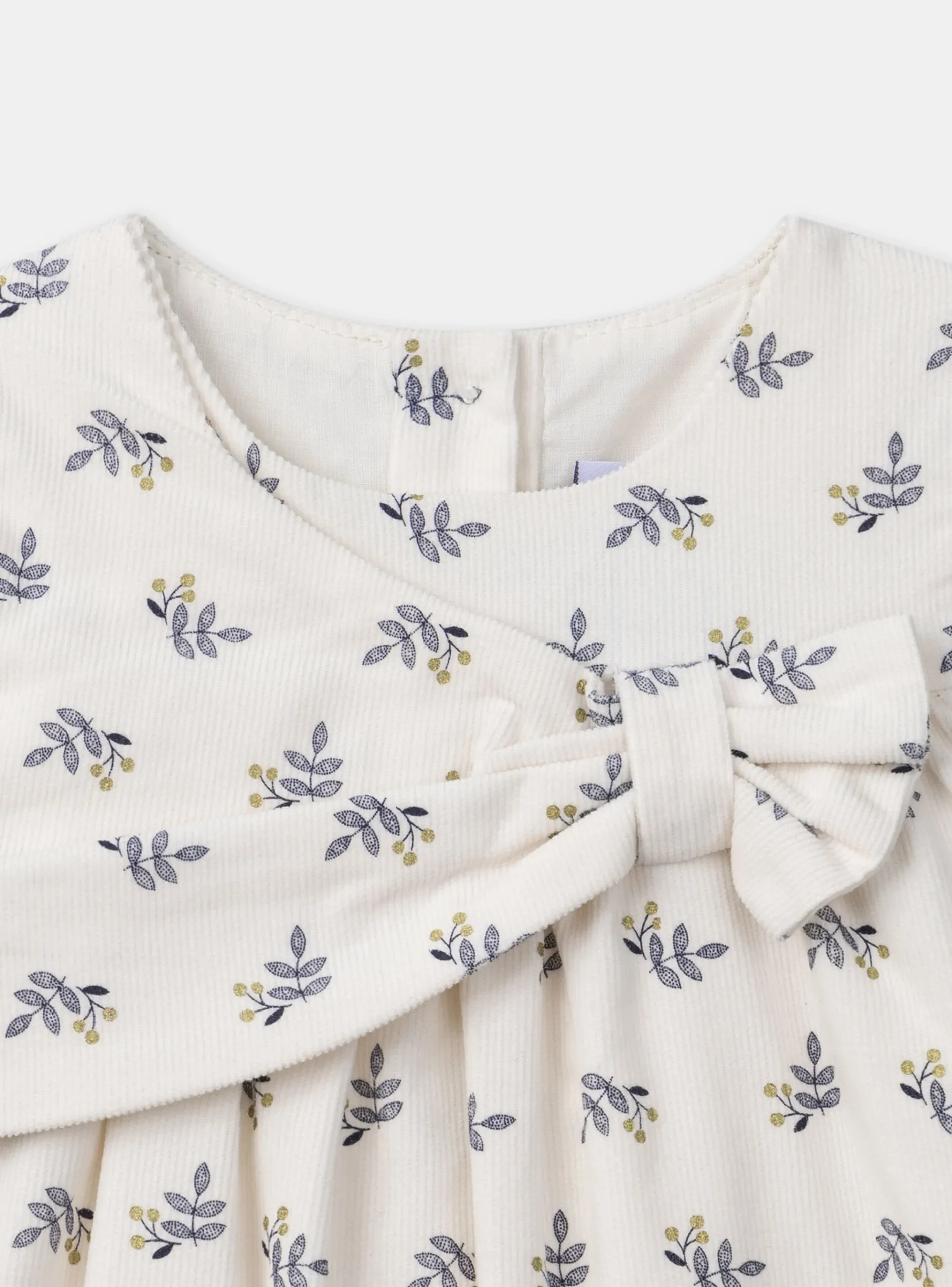 Sergent Major Robe-Robe en velours côtelé imprimé