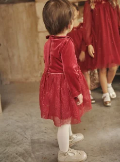 Sergent Major Robe-Robe fantaisie en velours et en tulle