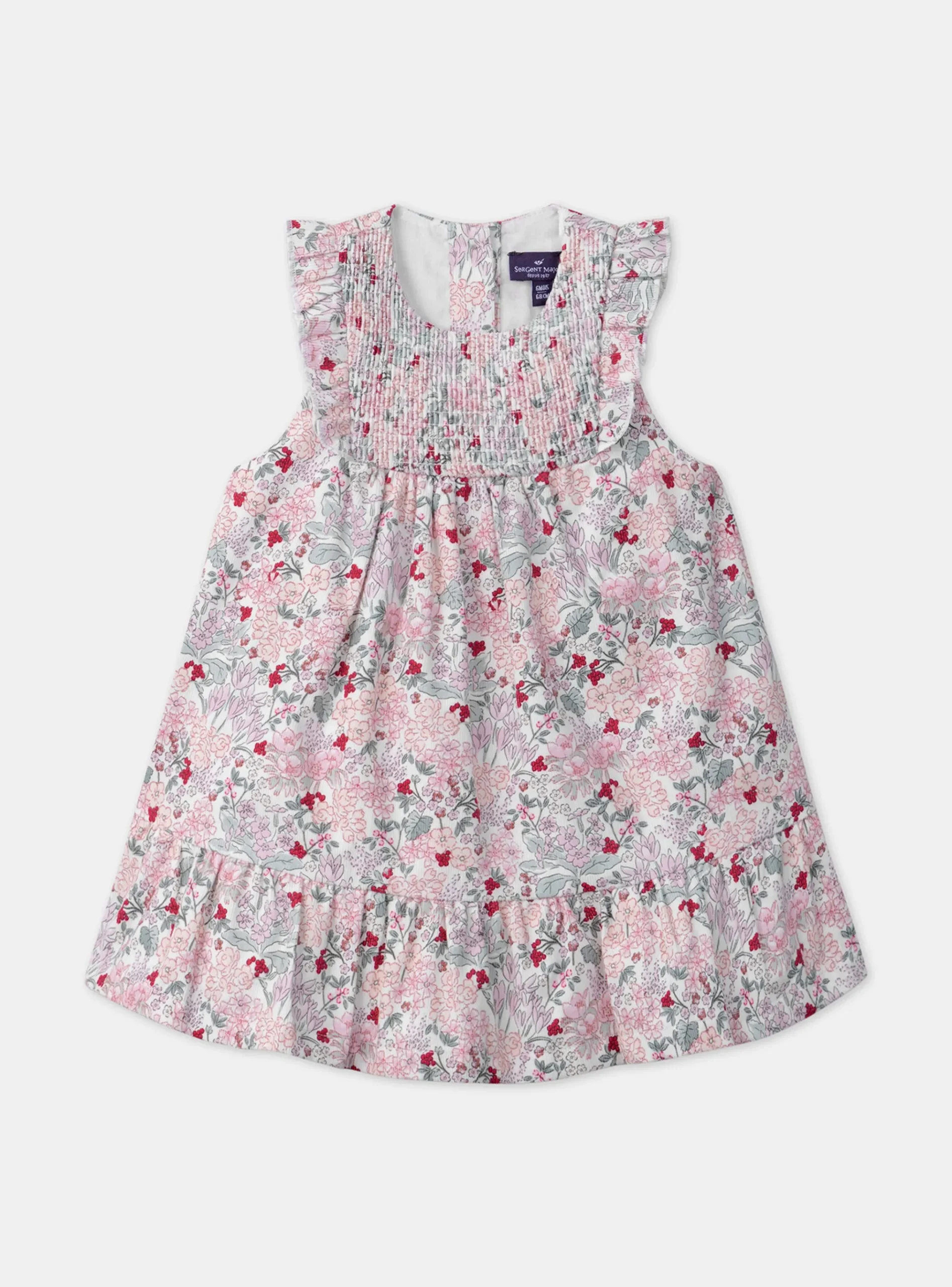 Sergent Major Robe-Robe fleuri à smocks
