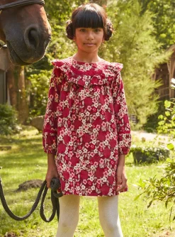 Sergent Major Robe & Combinaison-Robe fleurie en velours c&ocirc;tel&eacute;