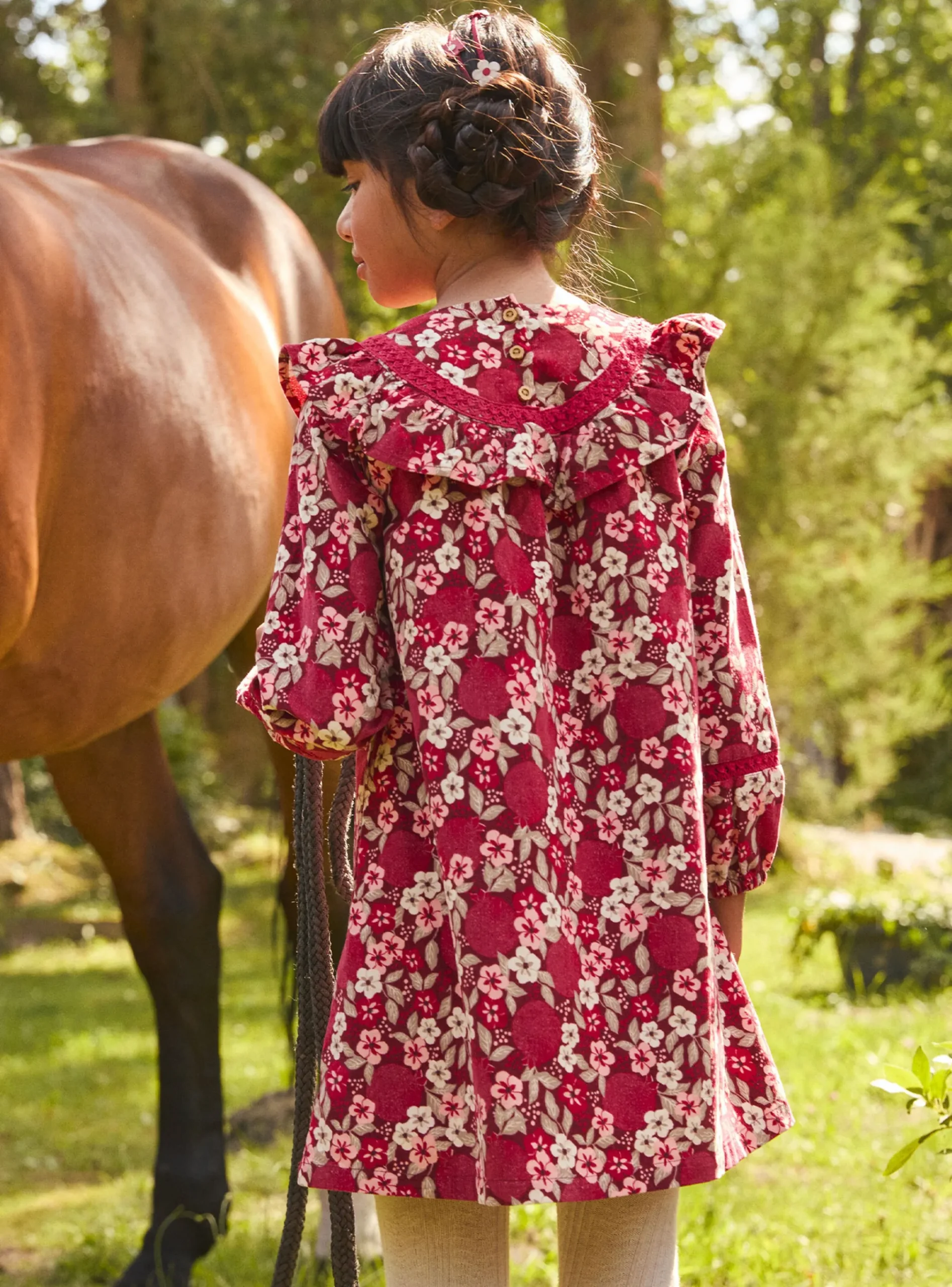 Sergent Major Robe & Combinaison-Robe fleurie en velours côtelé