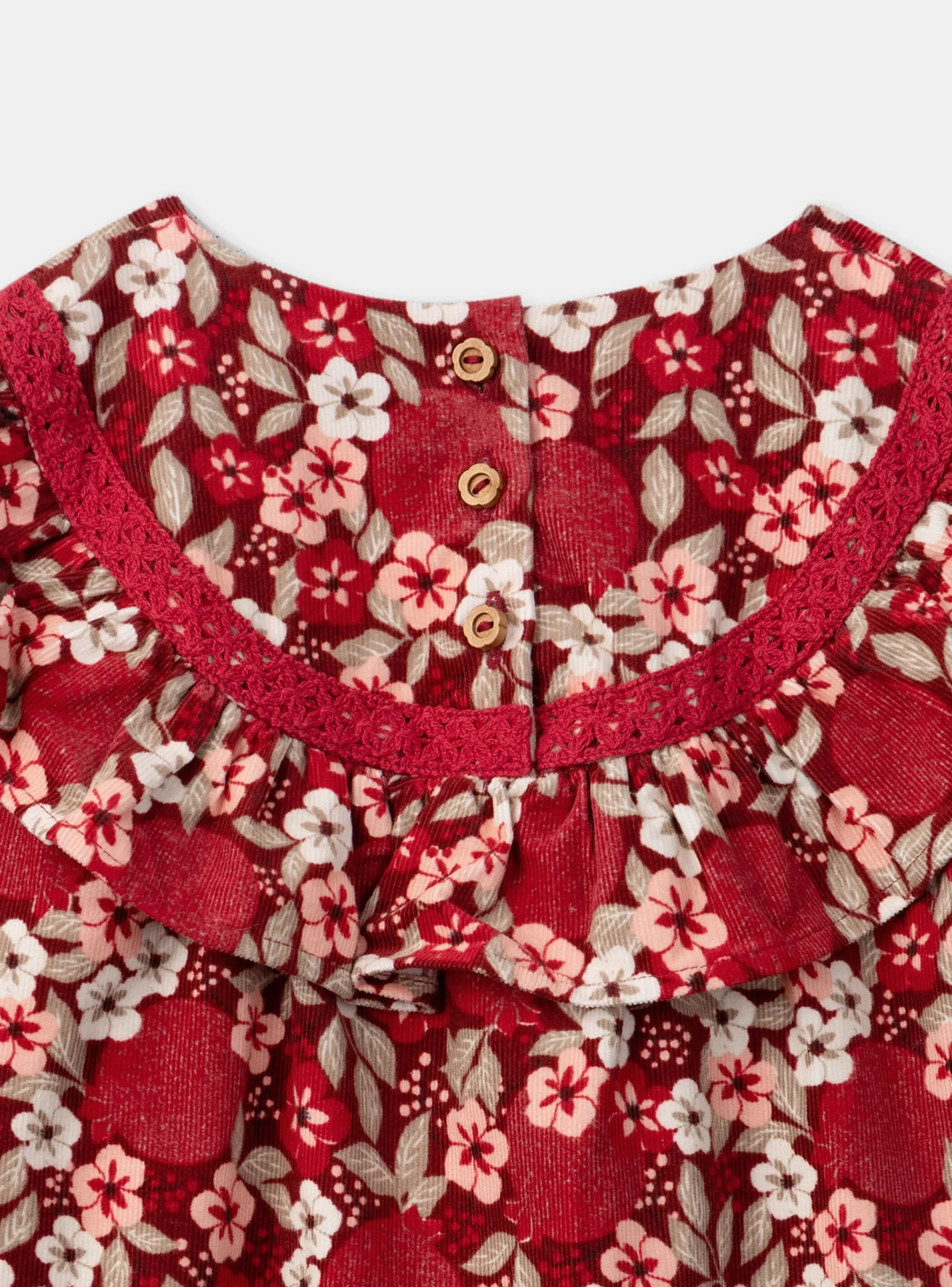 Sergent Major Robe & Combinaison-Robe fleurie en velours côtelé