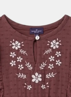 Sergent Major Robe & Combinaison-Robe gaze de coton brod&eacute;e