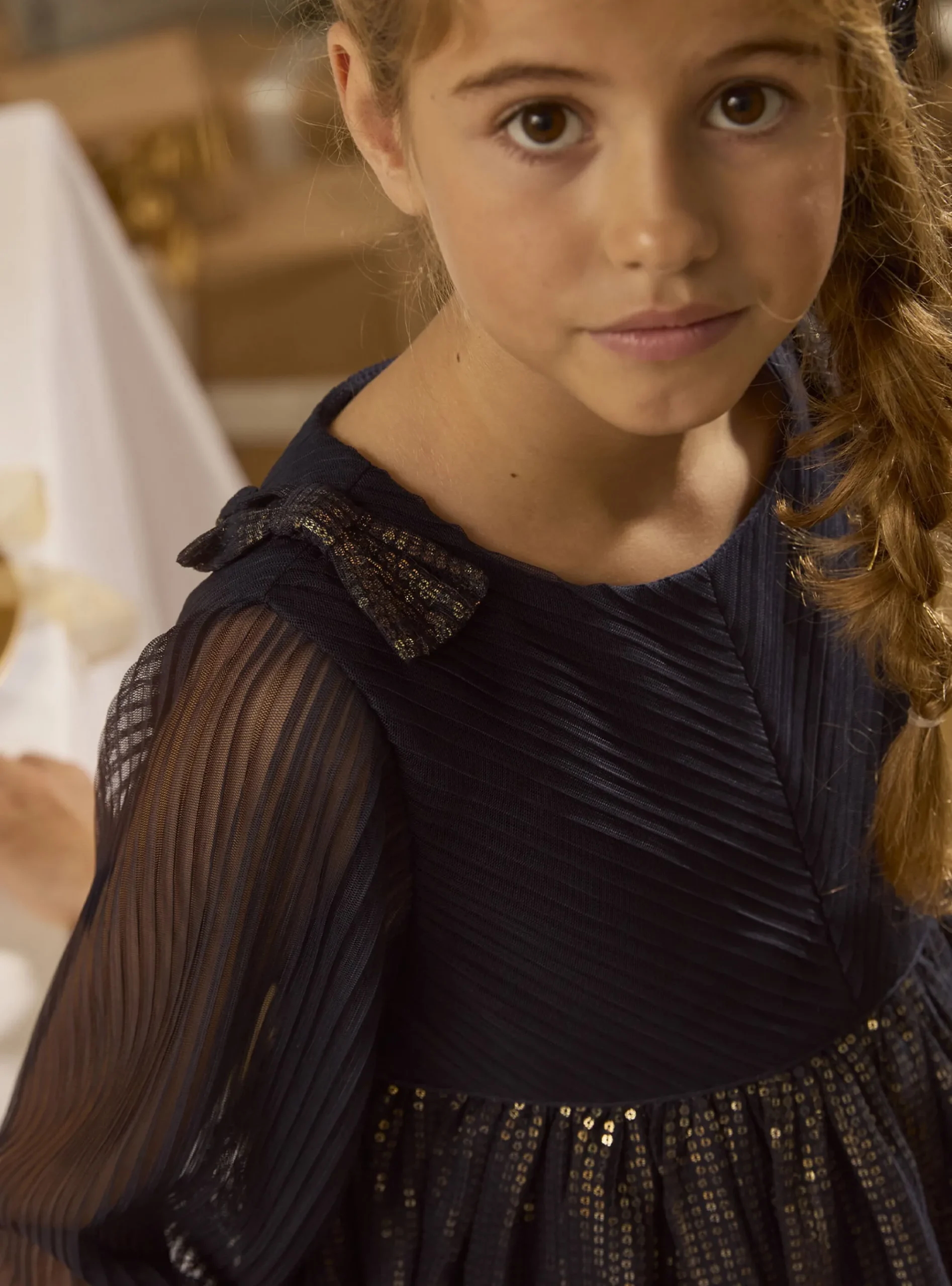 Sergent Major Robe & Combinaison-Robe marine à sequins dorés