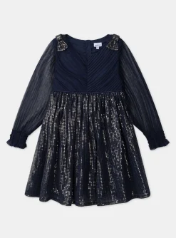 Sergent Major Robe & Combinaison-Robe marine à sequins dorés