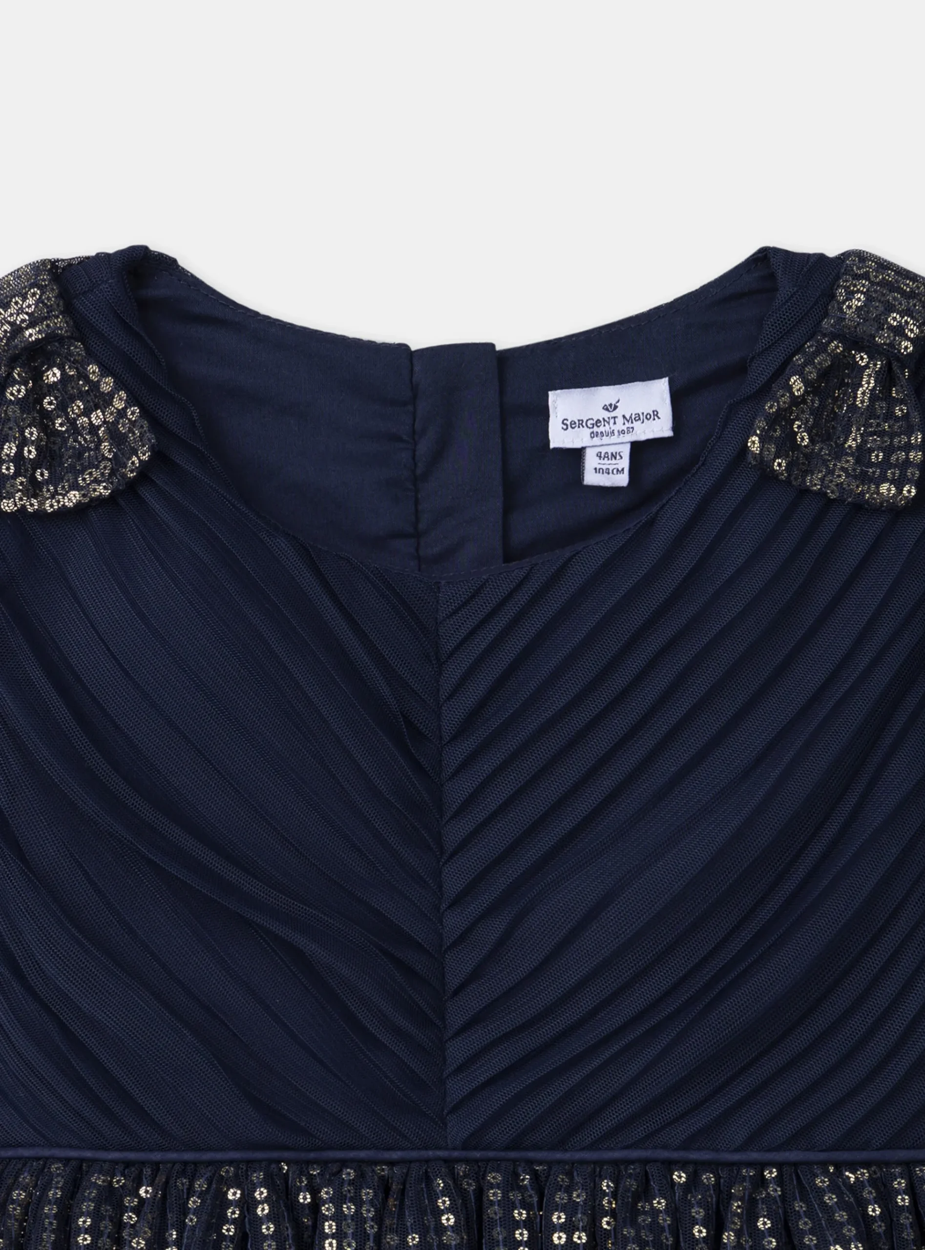 Sergent Major Robe & Combinaison-Robe marine à sequins dorés